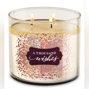 Bath & Body Works 3 Wick Candle A Thousand Wishes Rare Vintage